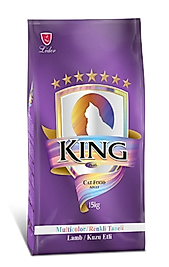 King Multicolor Kuzu Etli 15 kg Yetişkin Kedi Maması