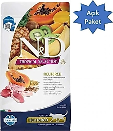 N&D Tropical Selection Kuzu Etli Kısırlaştırılmış Yetişkin Kedi Maması 1.5 kg