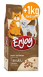 Enjoy Tavuklu Yetişkin Kedi Maması 15+1 Kg Hediyeli