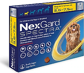 Nexgard Spectra Parazit Koruması 3.5 - 7.5 kg Köpekler için Çiğnenebilir Tablet