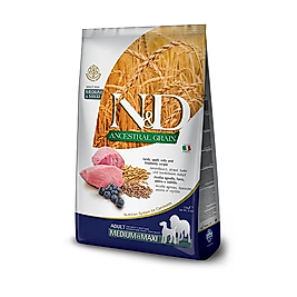 N&D Ancestral Grain Düşük Tahıllı Kuzu Etli ve Yaban Mersinli 7 kg Küçük Irk Yetişkin Köpek Maması