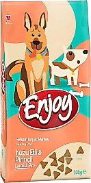 Enjoy Kuzu Etli ve Pirinçli 10 kg Yetişkin Köpek Maması