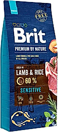 Brit Premium Nature Sensitive Lamb Rice Kuzu Etli 15 kg Yetişkin Köpek Maması