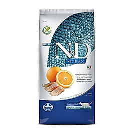 N&D Ocean Tahılsız Ringa Balıklı ve Portakallı Yetişkin Kedi Maması 10 kg