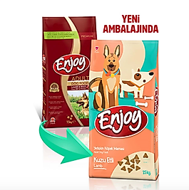 Enjoy Kuzu Etli Ve Pirinçli Yetişkin Köpek Maması 15 Kg