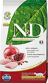 N&D Prime Tahılsız Tavuklu ve Narlı Kısırlaştırılmış 5 kg Yetişkin Kedi Maması
