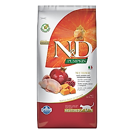 N&D Pumpkin Bıldırcınlı Balkabaklı ve Narlı Kısırlaştırılmış Yetişkin Kedi Maması 5 kg