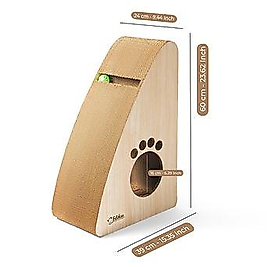 Felidae kedi tırmalama kanepesi CS7 - XLarge (Light Wood)