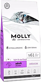 Molly Light Sterilised 15 kg Tavuklu Yetişkin Kedi Maması