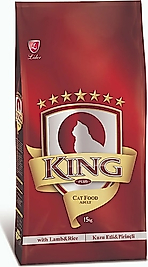 Lider King Kuzu Etli Pirinçli 15 kg Yetişkin Kedi Maması