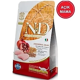N&D Düşük Tahıllı Tavuklu ve Narlı Kısırlaştırılmış Yetişkin Kedi Maması 5 kg