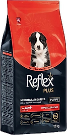 Reflex Plus Kuzu Etli 12 kg Orta ve Büyük Irk Yavru Köpek Maması
