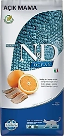 N&D Ocean Tahılsız Ringa Balıklı ve Portakallı Yetişkin Kedi Maması 3 kg