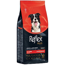 Reflex Plus Kuzu Etli 12 kg Orta Ve Büyük Irk Yetişkin Köpek Maması