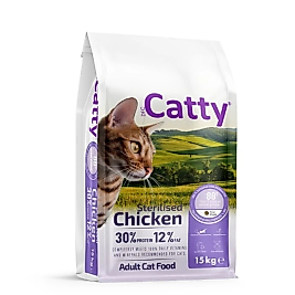 Catty Tavuklu Kısırlaştırılmış Yetişkin Kedi Maması 15 Kg